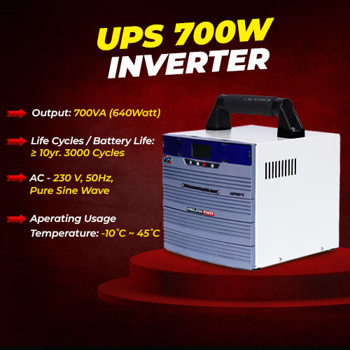 7KVA Portable Lithium UPS Inverter , model .UPS-700W