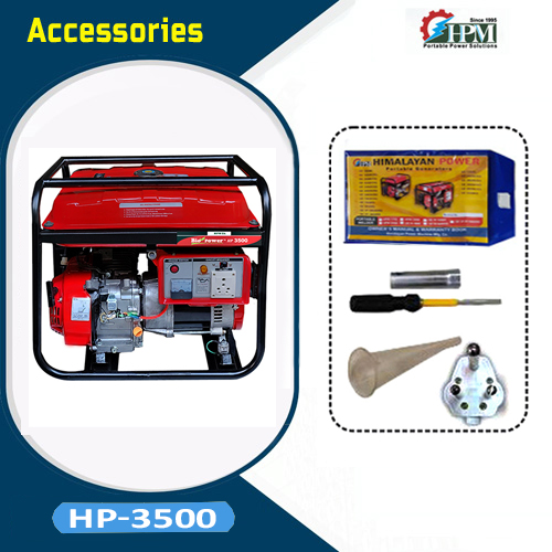 3.2 KVA Portable Light Weight & Powerful Generator, Petrol Run, Recoil Start Model GE-3500R 